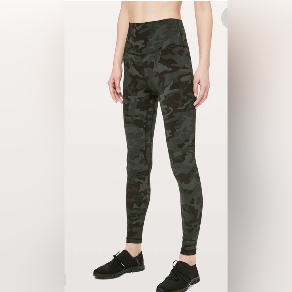 Lululemon Align High Rise Pant Leggings Side Pocket Camo Size 10
